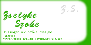 zselyke szoke business card